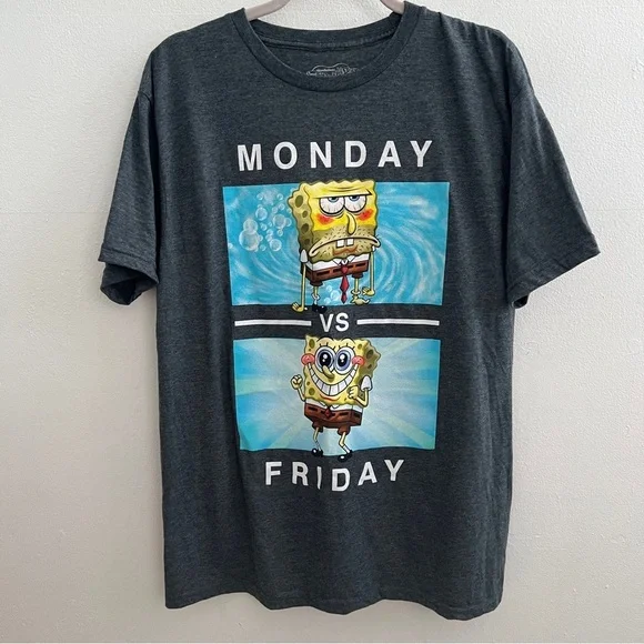 SpongeBob SquarePants Gray Short Sleeve Tee - Picture 2 of 6